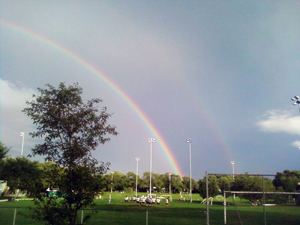 Rainbow over Memorial Park